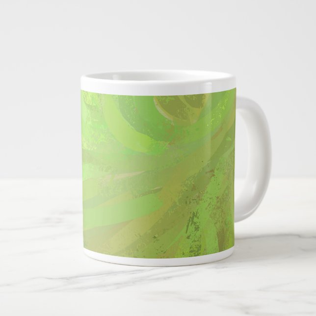 Caneca De Café Grande Kiwi Bash Green Swirl (Frente Esquerda)