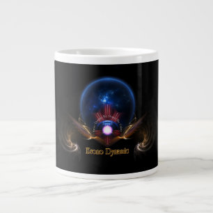 Caneca De Café Grande Krono Dynamic Fractal Art Specialty Mug