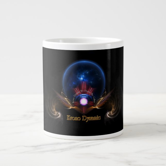 Caneca De Café Grande Krono Dynamic Fractal Art Specialty Mug (Frente)
