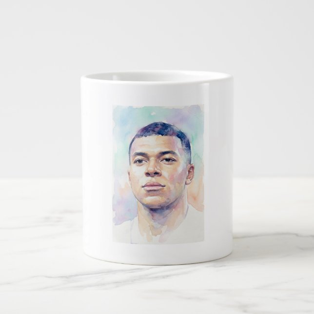 Caneca De Café Grande Kylian Mbappe (Frente)