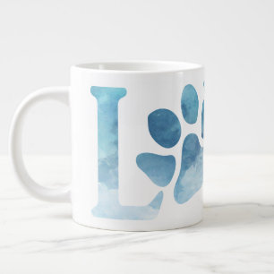 Caneca De Café Grande L-pw-VE Blue Watercolor