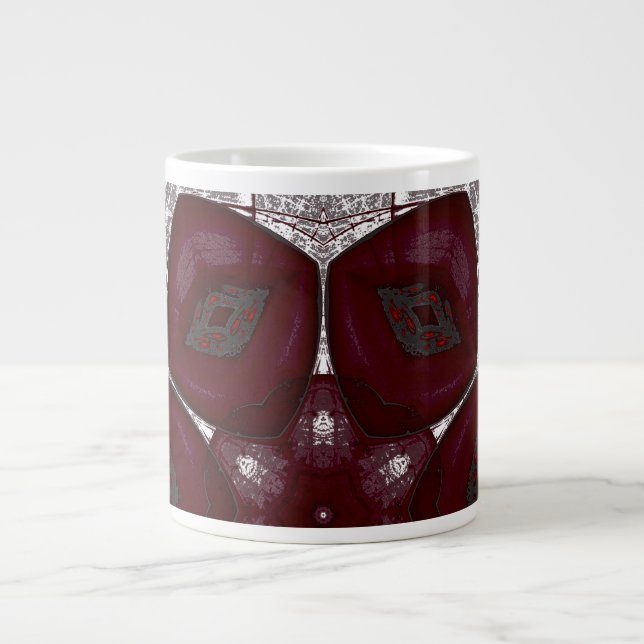 Caneca De Café Grande Lábios Flor Prem Mandal (Frente)