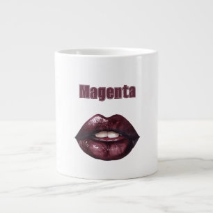 Caneca De Café Grande Lábios Vermelhos Magenta Borgonha