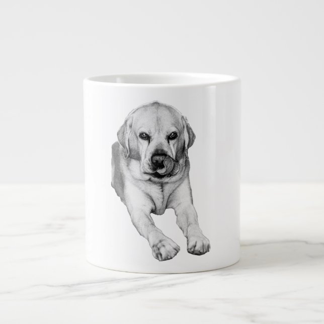 Caneca De Café Grande Laboratório descansando com calma de feriado (Frente)