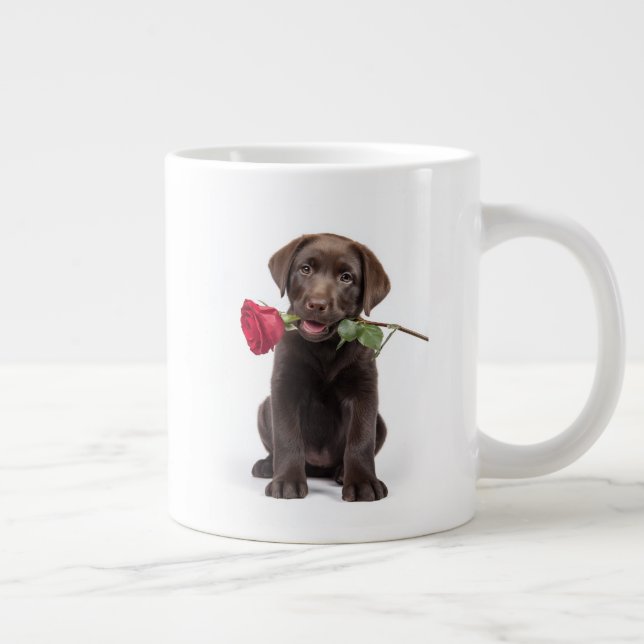 Caneca De Café Grande Labrador Love (Direita)