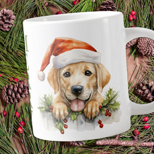 Caneca De Café Grande Labrador Puppy Amarelo