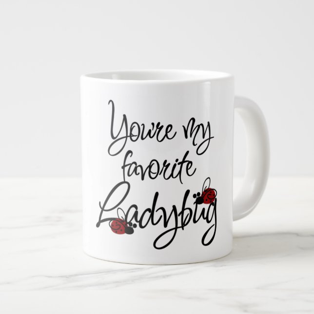 Caneca De Café Grande Ladybug - Jumbo Mug (Frente Esquerda)