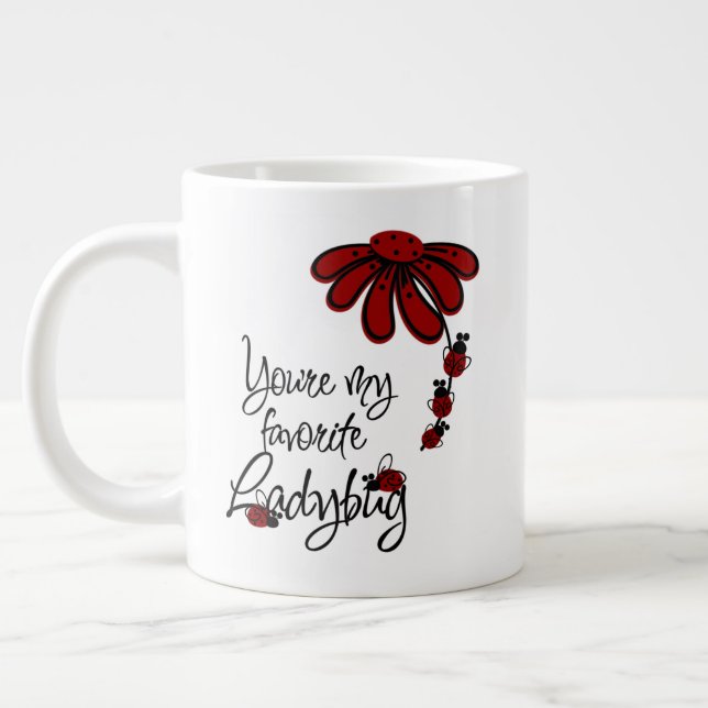 Caneca De Café Grande Ladybug - Jumbo Mug (Esquerda)