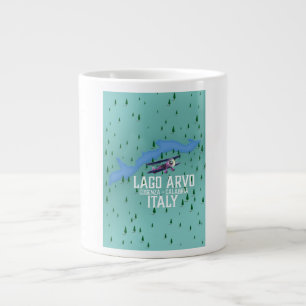 Caneca De Café Grande lago arvo mapa de viagem Itália