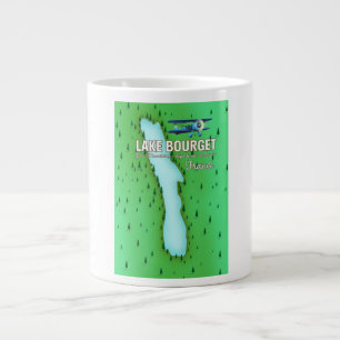 Caneca De Café Grande Lago Bourget França belo pôster de viagem