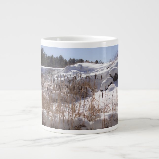 Caneca De Café Grande Lago do Café Woods (Frente)