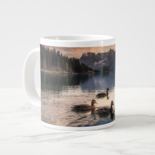 Caneca De Café Grande Lago Misurina Dolomites, Itália