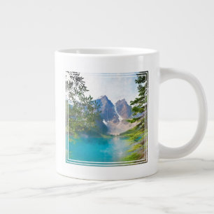 Caneca De Café Grande Lago Moraine e Vale dos Dez Picos