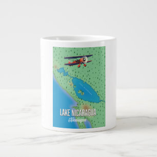 Caneca De Café Grande Lago Nicarágua, mapa da Nicarágua