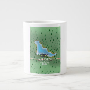 Caneca De Café Grande Lago Varese, Lombardia, Itália poster de viagens