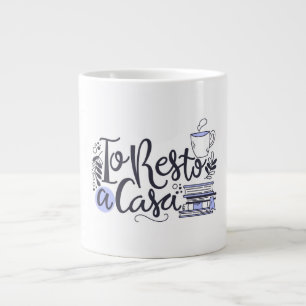 Caneca De Café Grande Lama De Cerâmica Branca - Artística "Para O Melhor
