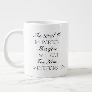 Caneca De Café Grande Lamentações 3:24 Versículo da Bíblia da Esperança 