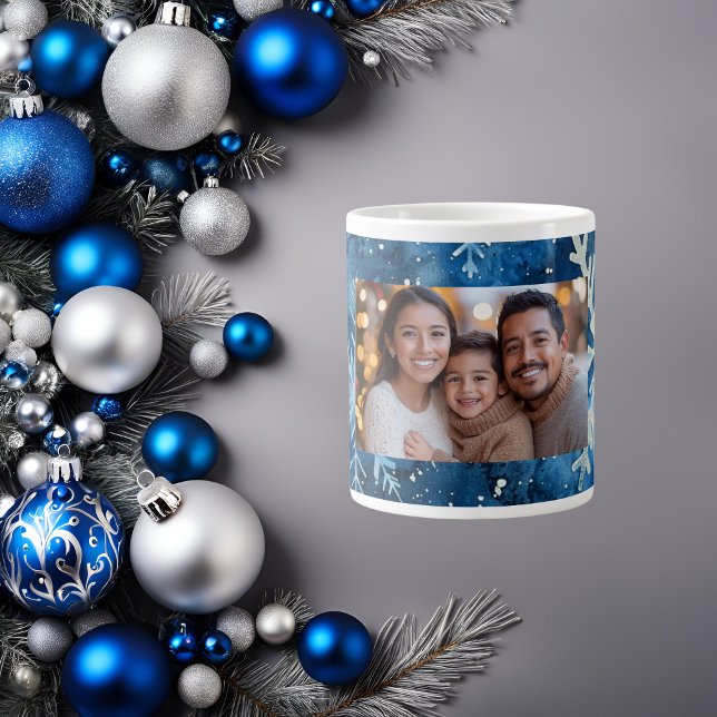 Caneca De Café Grande Lâmpada de Snowflake de Natal (Bring joy to every sip!)