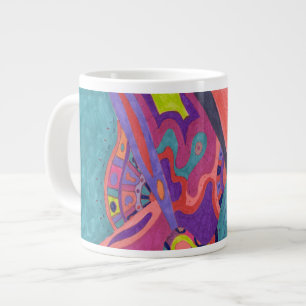 Caneca De Café Grande Lâmpadas de aranha, abstrato