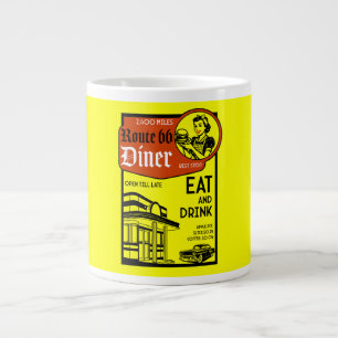 Caneca De Café Grande Lanchonete Americana dos Anos 1950