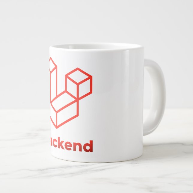 Caneca De Café Grande Laravel de back-end (Frente Esquerda)