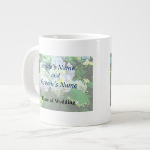 Caneca De Café Grande Lavanda Hydrangea no Jardim