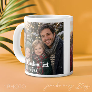 Caneca De Café Grande Layout de Foto Completo com um Texto de Rótulo Bra