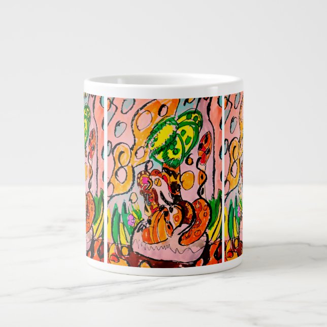 Caneca De Café Grande Leão apenas relaxa (Frente)