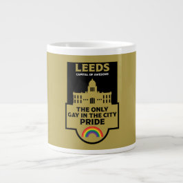 Caneca De Café Grande Leeds Orgulho gay - Leeds England LGBT -
