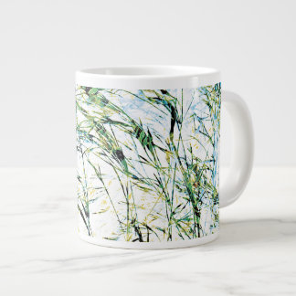 Caneca De Café Grande Legal padrão floral moderno de arte design