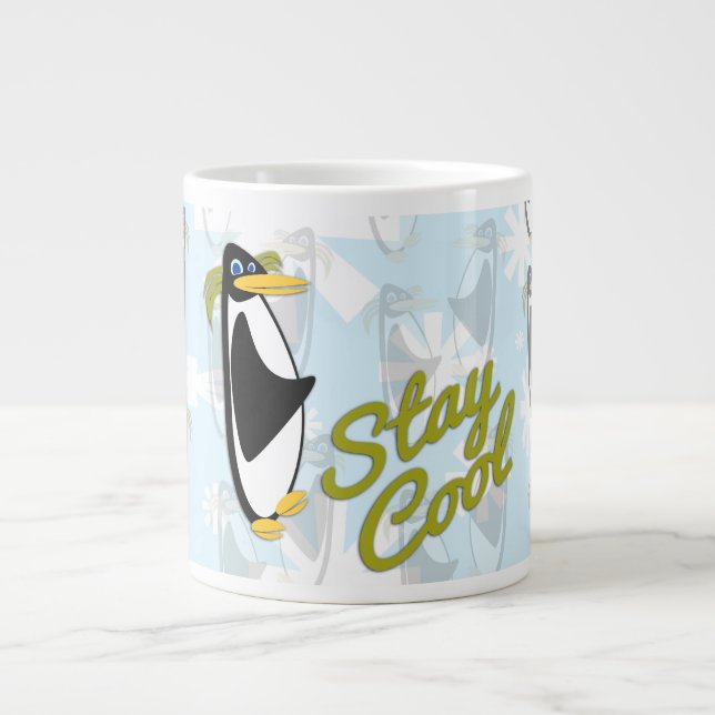 Caneca De Café Grande Legal Penguin Pal Cute Bird Motto (Frente)