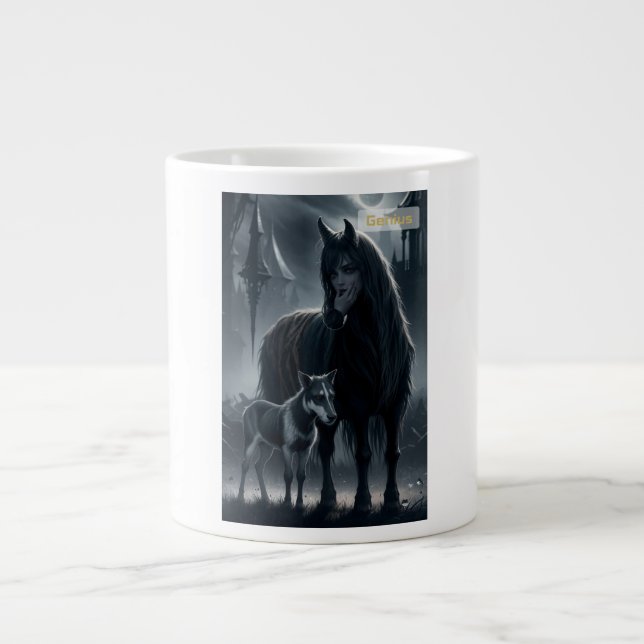 Caneca De Café Grande Legenda despertada (Frente)