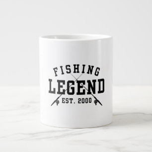 Caneca De Café Grande Lenda da Pesca Estabelecida 2000