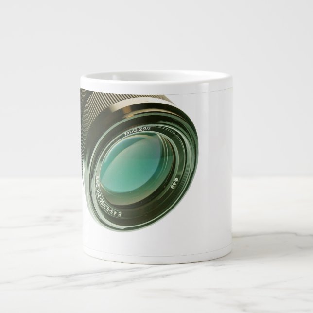 Caneca De Café Grande Lens van een fotocamera, een scherpe blik. (Frente)