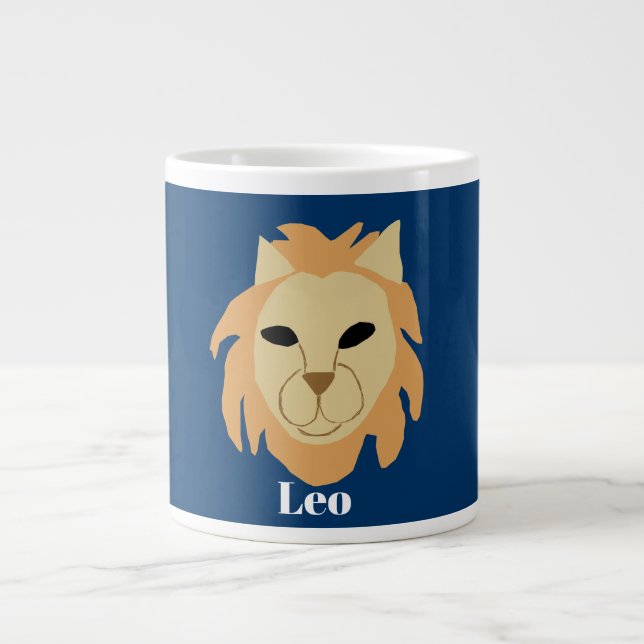 Caneca De Café Grande Leo Lion, (Frente)