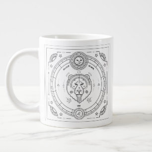 Caneca De Café Grande Leo Zodac - Mug de aniversário personalizado