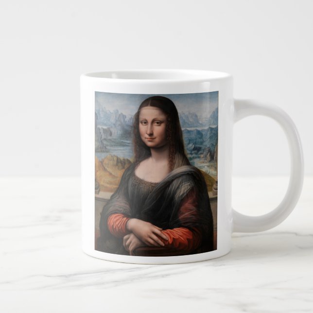Caneca De Café Grande Leonardo da Vinci| Mona Lisa (Direita)