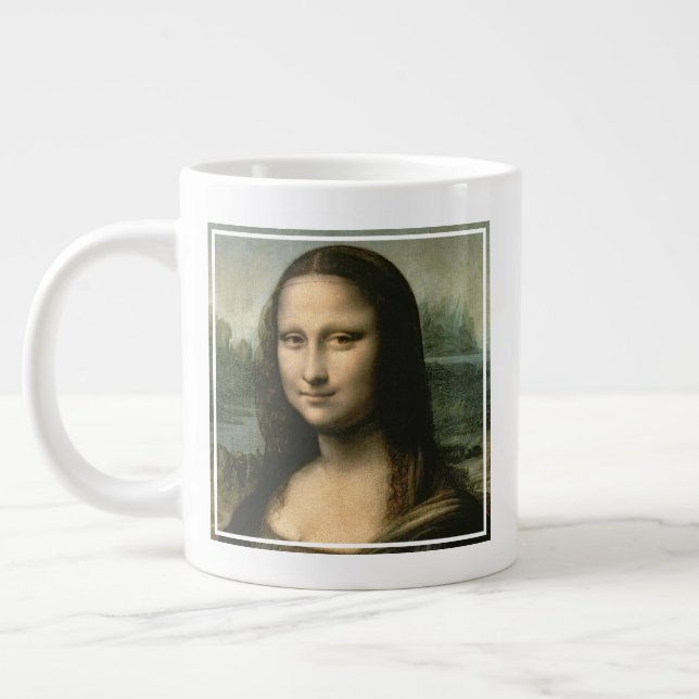 Caneca De Café Grande Leonardo Vinci | Mona Lisa, c.1503-6 (Esquerda)