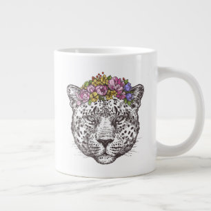 Caneca De Café Grande Leopard Hippie Chic
