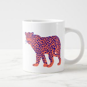 Caneca De Café Grande Leopardo Brilhante