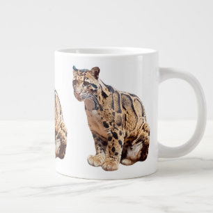 Caneca De Café Grande leopardo nebuloso fotografia selva grande gato ani