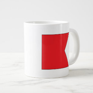 Caneca De Café Grande Letra náutica B Jumbo Mug