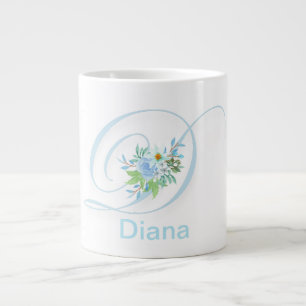 Caneca De Café Grande Letra oral Moderna Monograma Inicial Mug