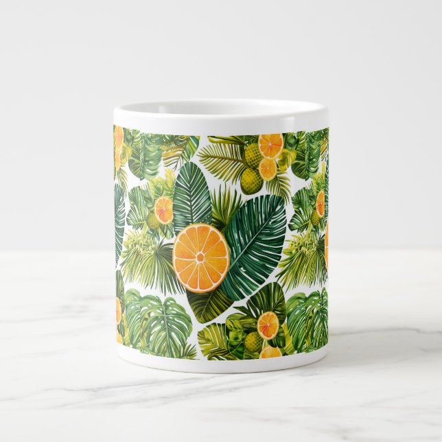 Caneca De Café Grande Leuchtende Orangengarten-Melodie (Frente)