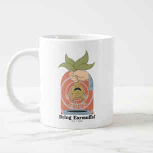 Caneca De Café Grande "Leve Protetores de Ouvido!" Gráfico do Mandrake G