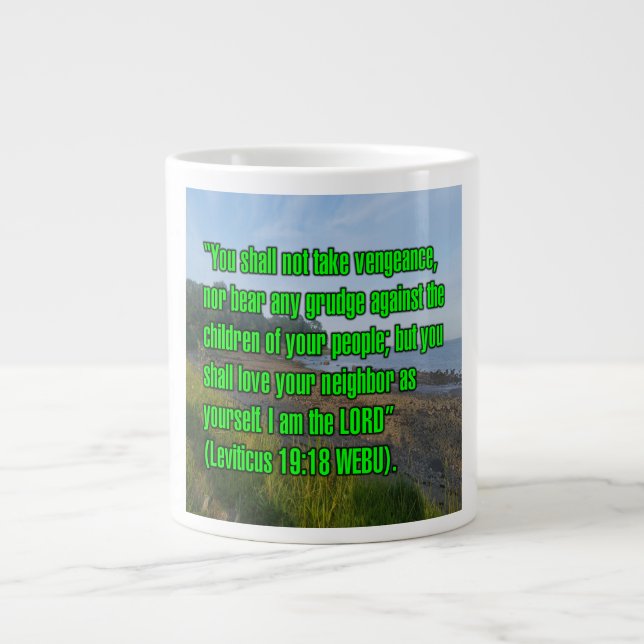 Caneca De Café Grande Leviticus 19:18 WEBU (Frente)