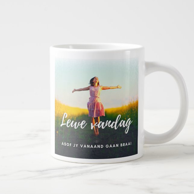 Caneca De Café Grande Lewe Vandag Asof Jy Vanaand Gaan Braai (Direita)