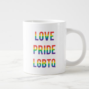 Caneca De Café Grande LGBTQ do Orgulho do Amor