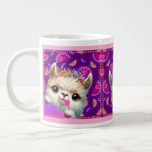 Caneca De Café Grande Lhama Atrevido (Esquerda)