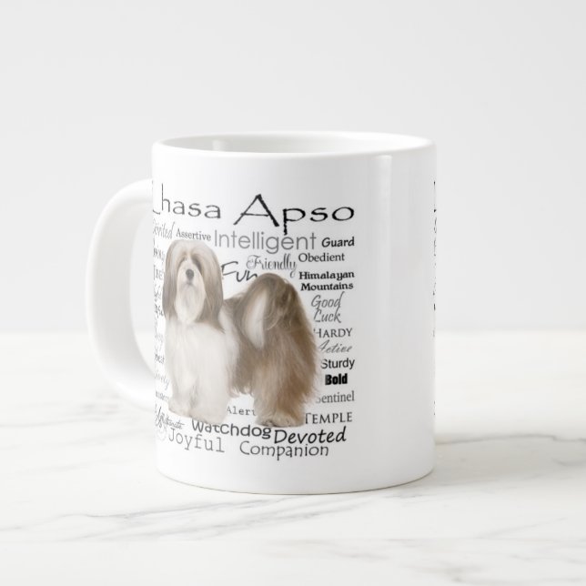 Caneca De Café Grande Lhasa Apso Mug (Frente Esquerda)
